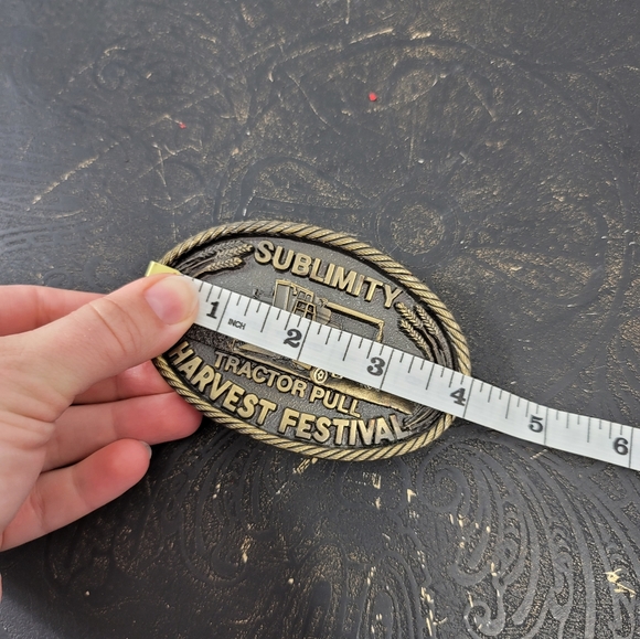 Sublimity Tractor Pull Harvest Festival Belt Buckle - Picture 8 of 9